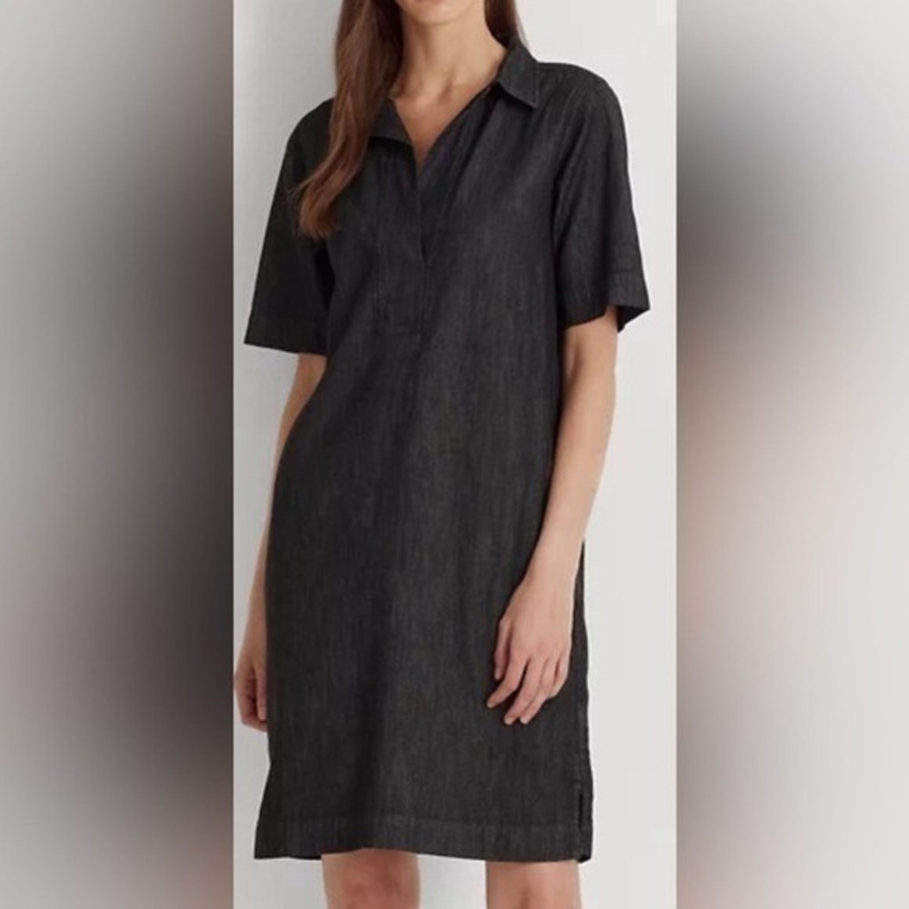 Ralph Lauren Black Label Denim Shift Dress NWT Size XS Nightfall Wash